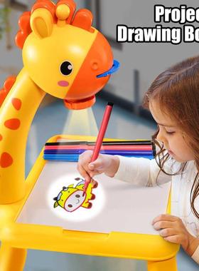 Children LED Projector Drwing Bord Kids Pinting Tble Des