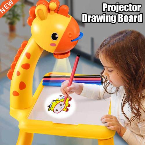 Children LED Projector Drwing Bord Kids Pinting Tble Des