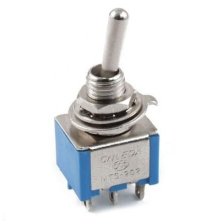 2pcs/lot Mini MTS-202 6-Pin SPDT G105 ON-ON 6A 125V 3A250VAC