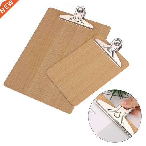 1PC A4 A5 Wooden Clipboard Writing Sheet Pad Storage Clips F
