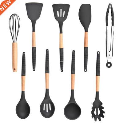 9pcs Scraper Cookng Bakng Spoon Ktchen Utensl Set Ergono