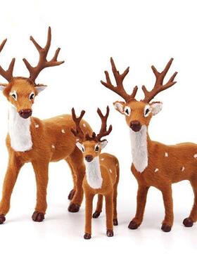 Christmas Xmas Elk Doll Plush Simulation Deer Reindeer For H