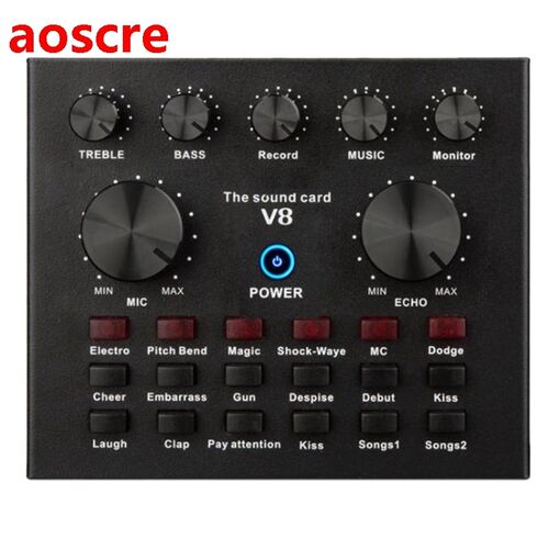 Sound Card Audio External USB for Headset Microphone Live Br