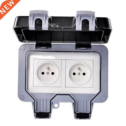 External Outdoor IP66 2 Slot Wall Socket Dustproof Surface-M