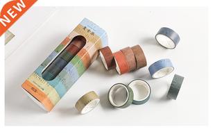 10pcs Vintage masking tape set 15mm decoration Grid plaid Mo