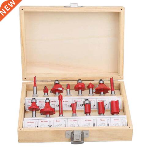 15 Pcs Router Bit Shank Carbon Steel Woodworking Tool Cutter