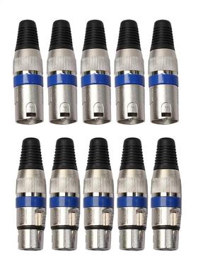5 Pairs XLR 3 Pin Female MIC Jack Plug Audio Microphone Cabl