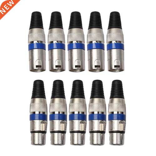 5 Pairs XLR 3 Pin Female MIC Jack Plug Audio Microphone Cabl