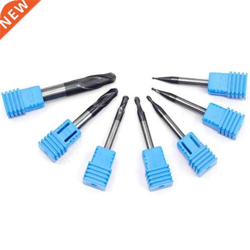 7 Pieces Of Cemented Carbide Double-Edged End Mills, Ball No
