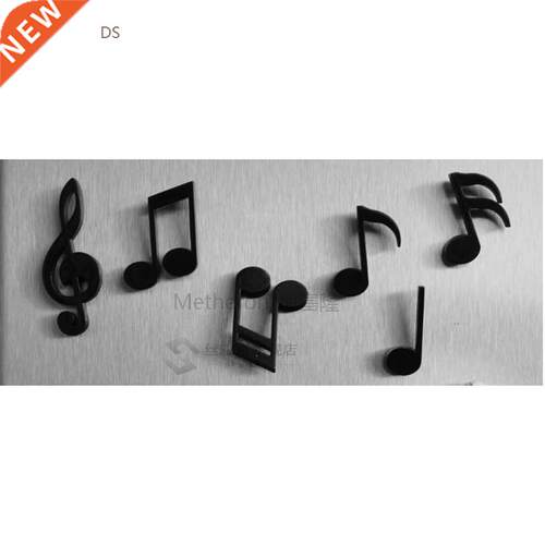 6pc Qualy Memo Music Note Magnet Black Music Musical Notat