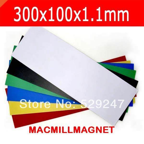 XICIMAG 6pcs Magnetic sheet 00x100x1.1mm, one side with PV