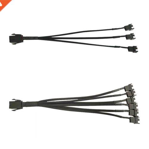 27c Coputer Cooler Cooling Fan Splitter 6 PIN to 3x4PIN/6x