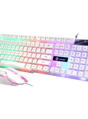 Gaming Keyboard Gaming Mouse Mechanical Feeling RGB LED Bac