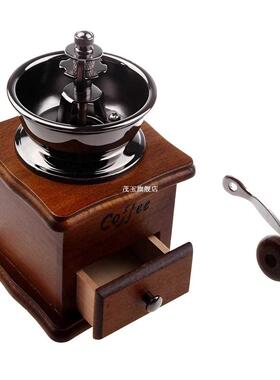 Manual coffee grinder Wood metal hand mill Spice mill wood c