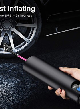 Wireless pump for car tyre inflator USB charger 12V Portabl