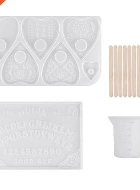 Ouija Board Resin Mold DIY Tools with Measuring Cup and Stir
