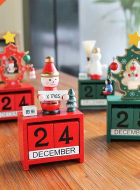 Wood Christms Decortion Nutcrcker Puppet dvent Clendr