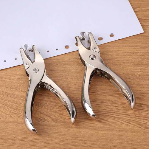 Portable Metal Single Hole Puncher Handheld Paper Punch Bord