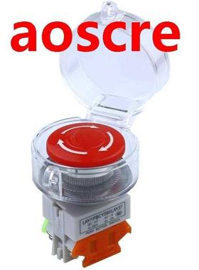 22mm Mushroom Latching Emergency Stop Push Button Switch Wit