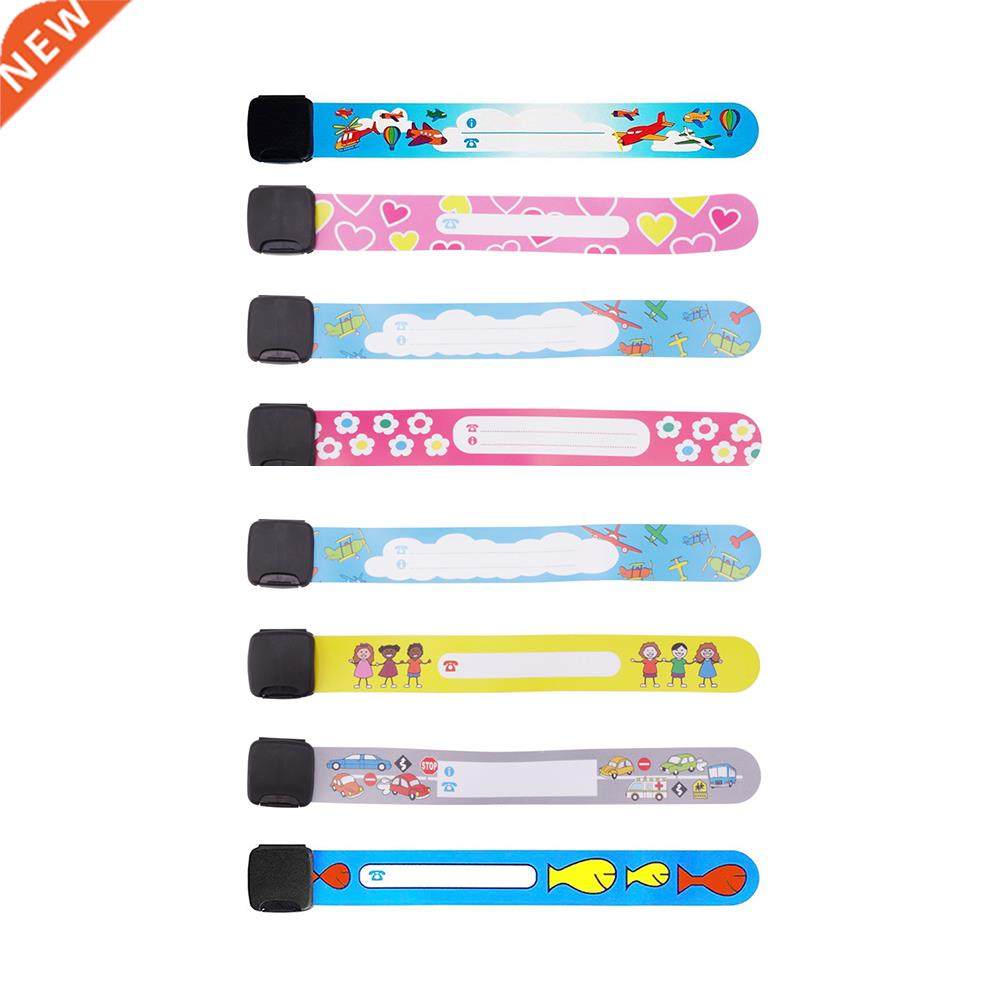 Reusable Kids Wriband Set ID Safety Easy Apply Adjuable