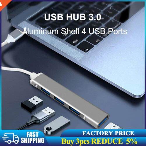 USB3.0 Extender Mult-Port USB 1 to 4 Cable Adapter Laptop H