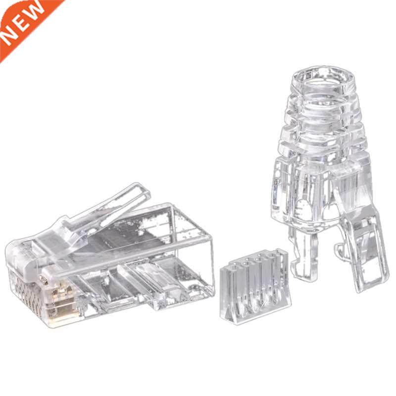 100Pcs Cat6 RJ45 Connector UTP Cable Ethernet Jack 8P8C Netw