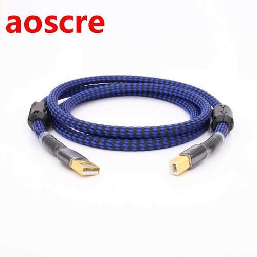 2FT/FT/5FT HIFI USB Cable DAC A-B Alpha OCC Digital AB Audi