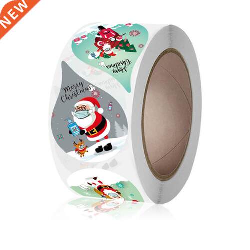 Gift Sealing Stickers 500pcs Happy Christmas Design Diary Sc