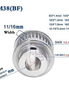 1PCS 3M38 Tooth To 3M60 Tooth Synchronous Wheel Gear Motor K