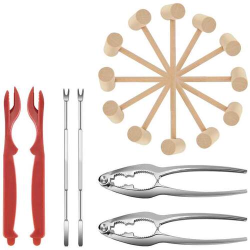 Seafood Tools Set,Lobster Crab Mallets,Lobster Shellers,Crab