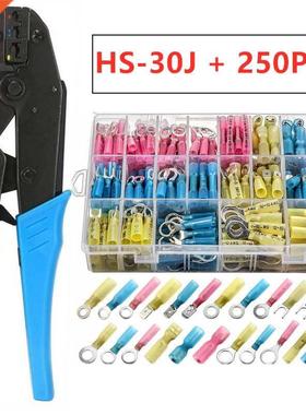 250pcs Heat Shrnk Solder Wre Connectors nsulated Crmp Te