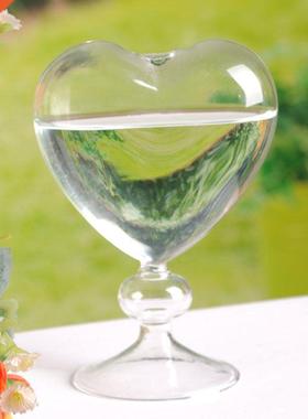 Glass Flower Planter Heart Glass Vase Standing Home Decorati