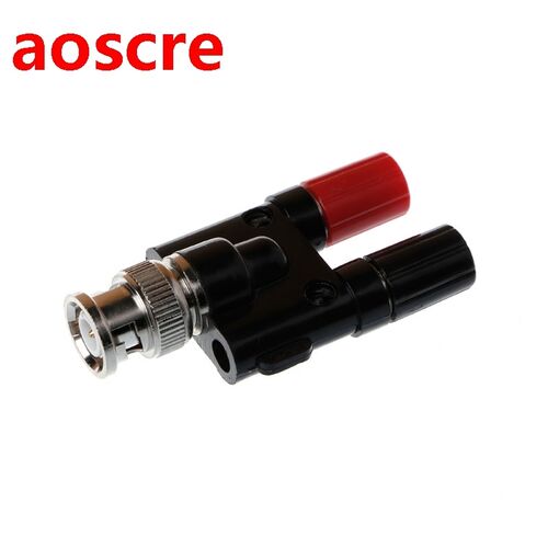 BNC Male Plug to Dual Banana Jack Female Coaxial 4mm Connect