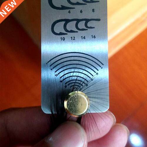 1 PC Portable Metal Fly tying Hackle Gauge Fish Measuring T