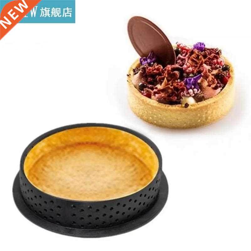 Cake Mold Black Perforated Cutter Oval-Shape Mousse Circle R