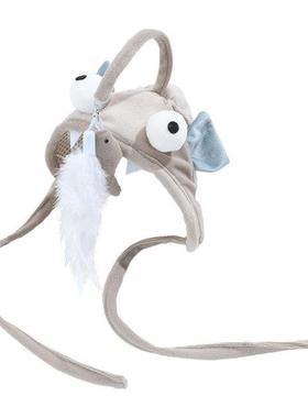 Head-Mounted Cat Toys Self-Hey Interacting Pet Toy Spring Fe