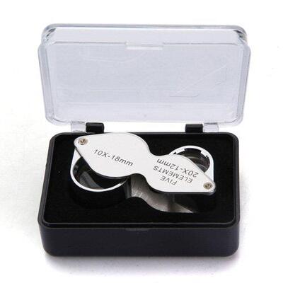 10x Magnifier Glass Jewellers Eye Foldable Jewelry Loop Loup