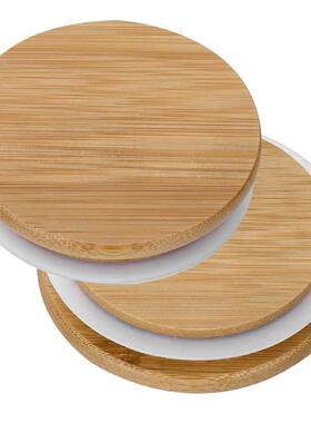 Bamboo Mason Jar Storage Canning Lids Drinking Cup Covers Re