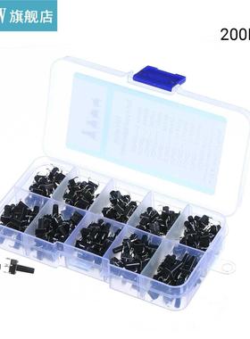 200Pcs Tactile Push Button Switch Micro Momentary Tact Assor