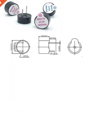 500pcs/lot 9*5.5mm 3v/5v/12v magnetic active buzzer HYT-0905