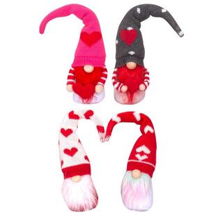 Valentines Day Gnome Doll Handmade Elf Figurine for Girlfrie