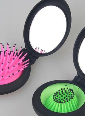 Hgh Qualty 2 n 1 Women Grls Portable Mn Foldng Brush