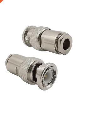 1/2Pcs Silver BNC Male Plug Clamp Solder Connector for LMR19