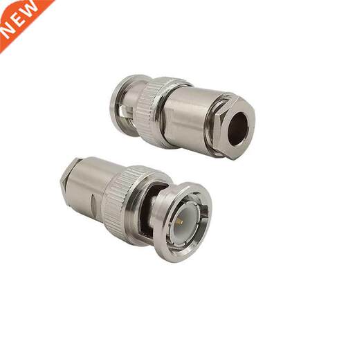 1/2Pcs Silver BNC Male Plug Clamp Solder Connector for LMR19