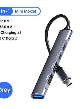 New 5 In 1 Multifunctional USB C Hub Type-C Adapter Converte