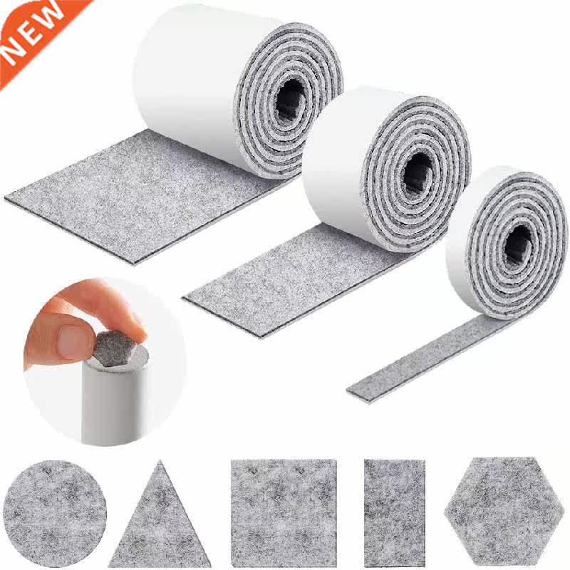 2pcs Self Adhesive Felt Tape Polyester Felt Strip Roll Black