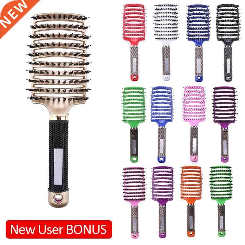 girls hair scalp massage comb hairbrush bristle nylon women