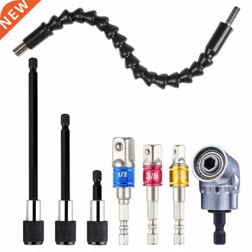105° Right Angle Wrench Attachment Adapter Flexible Bit