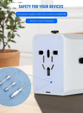 Travel Adapter 4 USB Worldwide All in One Universal Travel A