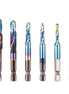 6 Pcs Hex Shank Metric Thread Tap Spiral Trapezoidal Drill B